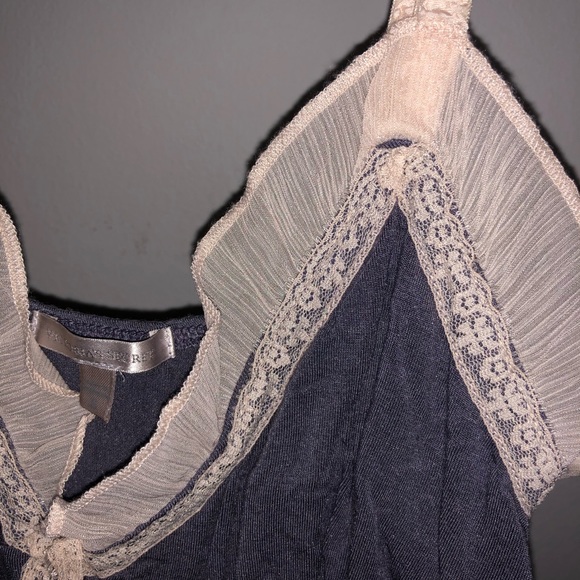 Victoria Secret Neglige Nightie Gray Cream Lace S - Picture 3 of 8